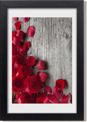 Produktbild von Bild 20x30 MDF-Rahmen, Wandkunst Rote Rosen