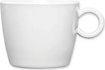 Produktbild von Q Squared NYC Kaffee-/ Cappuccino-Obertasse, 150 ml Fassungsvermögen, extrem stabile Kaffeetasse, geradliniges Design, in weiß