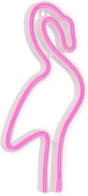 Produktbild von Neon LED Flamingo mit Batterie Rosa