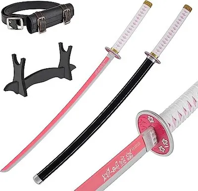 Produktbild von Bambus Anime Katana Cosplay Schwert, Katana Inspiriert Demon Slayer Schwert 105cm / 41 Zoll Hashira Pillars & Protagonist Katana, eine Vielzahl von Stilen zur Auswahl (Kanao Tsuyuri)
