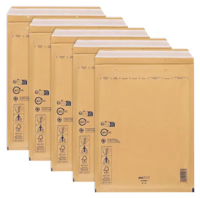 Produktbild von ÖKI Luftpolstertaschen - Luftpolsterumschläge inkl. Haftklebestreifen, 5 Stück,