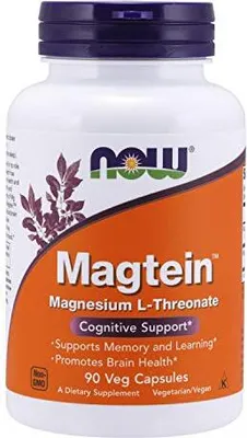 Produktbild von Now Foods Magtein Magnesium L-Threonat 90 vegane/vegetarische Kapseln