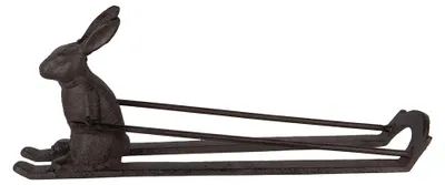 Produktbild von Clayre & Eef Flaschenhalter Kaninchen 33x7x13 cm Braun Metall