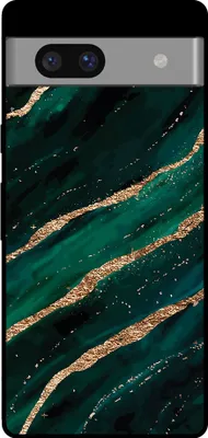 Produktbild von Handyhülle für Google Pixel 7 mit Marmordruck - TPU Backcover Case Marble Design - Grün Gold