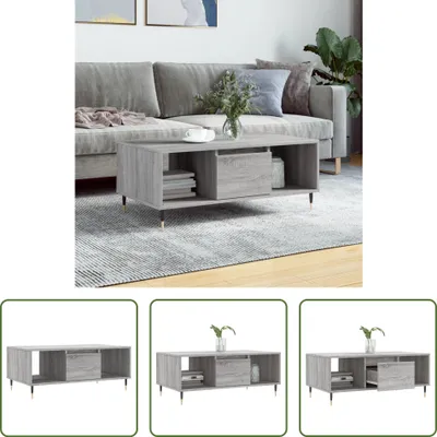 Produktbild von The Living Store Couchtisch Grau Sonoma 90x50x36,5 cm Holzwerkstoff