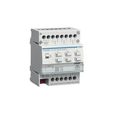 Obrázok produktu pre HAGER TYMS646R Vykurovací pohon 6gang KNX Secure s regulátorom (TYMS646R)