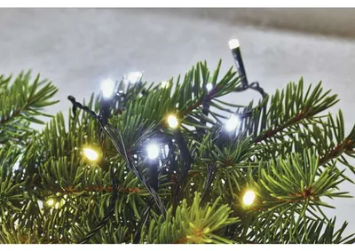Obrázok produktu pre LED vianočná reťaz 2v1, blikajúca, 8 m, 80 LED, teplá biela/studená biela, časovač