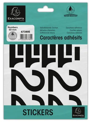 Produktbild von EXACOMPTA Selbstklebezahlen 0-9 60 mm schwarz