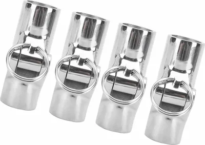 Produktbild von 4 Stück Bootsrohrverbinder, 22 mm, Edelstahl, klappbar, drehbar, Rohr-Hardware für Marine-Yachet