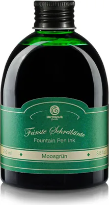 Produktbild von Moosgrüne Schreibtinte für Füllhalter, 250 ml Großpackung in PET-Flasche