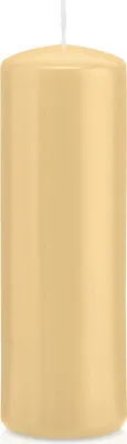 Produktbild von Stumpenkerzen Champagner 150 x Ø 48 mm, 24 Stück, russarm, tropffrei, hochwertiger Docht