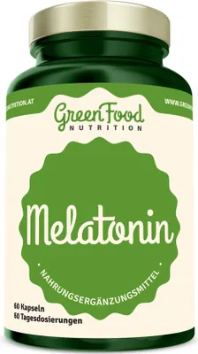 Produktbild von GreenFood Nutrition Melatonin 60 Kapseln