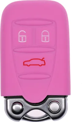 Produktbild von Auto Schlüssel Hülle Silikon Schutz Cover Rosa kompatibel mit ALFA Romeo 159 Brera 156 Spider 2005 - 2011 3 Tasten KEYLESS SMARTKEY