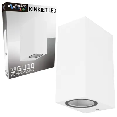 Produktbild von LED Gartenleuchte 15cm 2xGU10 max 35W IP44 Außenwandleuchte Weiß