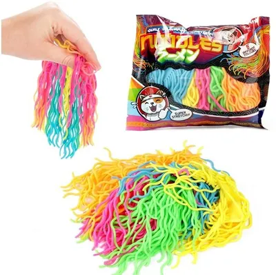 Image de Toi-toys nouilles rigolotes bouclées super extensibles zapping, 5pcs.