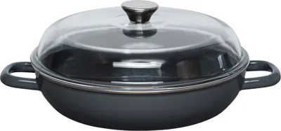 Immagine prodotto di Brasiera Riess con coperchio in vetro 28cm GRIGIO SCURO