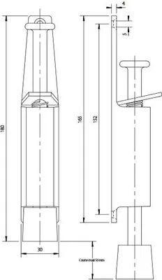 Produktbild von Türkeil 180 mm Weiß SEVAX max. Gewicht 40kg - 660248