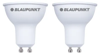 Produktbild von Blaupunkt Glühbirne GU10 - Spot Led  Lampe Matt - 5W (ersetzt 50W) - 500 Lumen - 6000K Kaltweiss - Nicht‑dimmbar - GU10 Sockel - 2er Set