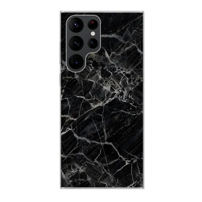 Produktbild von MuchoWow® Handyhülle Schutzhülle Hülle für Samsung Galaxy S22 Ultra Marmor - Schwarz - Weiß Silikon Softcase Handy Hülle - Abbildung