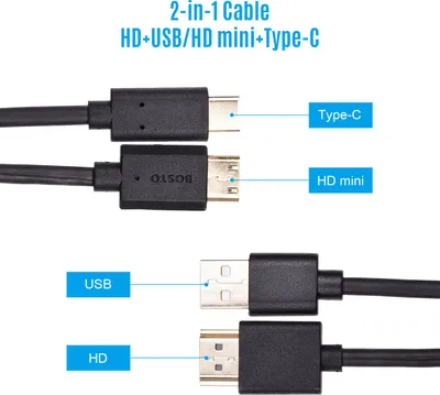 Obrázok produktu pre BOSTO Kábel 2 v 1 pre grafický tablet BOSTO 13HD/16HD/16HDK/16HDT/BT-16HD/BT-16HDK/BT-16HDT