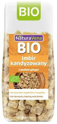 IMBIR KANDYZOWANY BIO 100 g - NATURAVENA