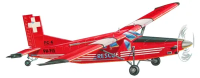 Imagen del producto de Pilatus PC6 TurboPorter, grabado con láser, 662 mm