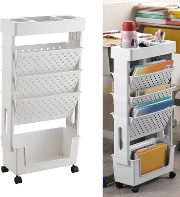 Produktbild von Famanu Kinderbuchregal mit mehreren Ebenen - Weiß