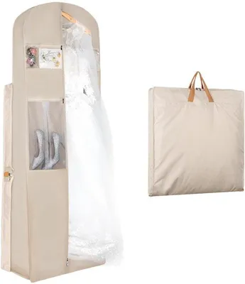 Produktbild von Premium-Langkoffer in 180 cm, hochwertige Reisetaschen für Hochzeitskleid, atmungsaktive Reisetaschen mit Reißverschlüssen, Reisetaschen für Reisen