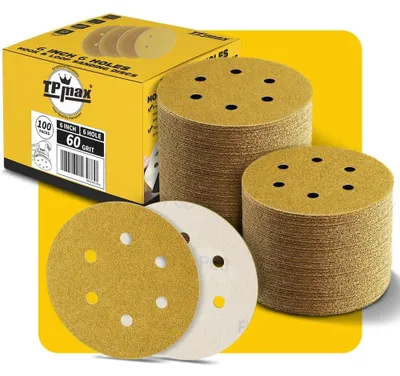 Immagine prodotto di Dischi abrasivi autoadesivi da 150 mm - 100 pezzi, con 6 fori, grana 60