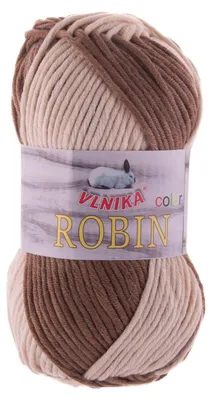 100g Farbverlaufsgarn Robin Color Antipilling Winterwolle Häkelgarn beige braun