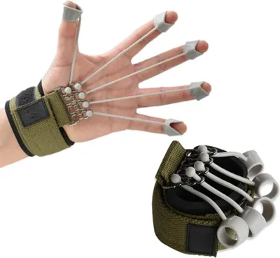 Image de Appareil d'entraînement pour les doigts et les mains, appareil d'entraînement avec bande de résistance, extenseur, renforceur, entraînement flexion-extension