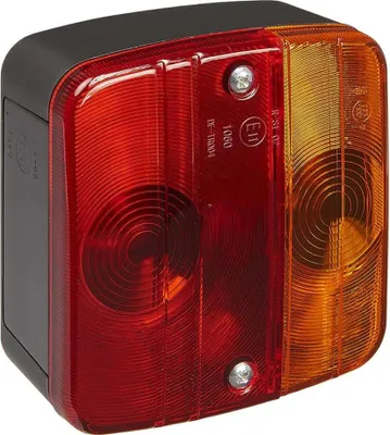 Productafbeelding van Achterlicht met 4 functies, afmetingen 98x104mm, inclusief lamp, verpakt in blisterverpakking