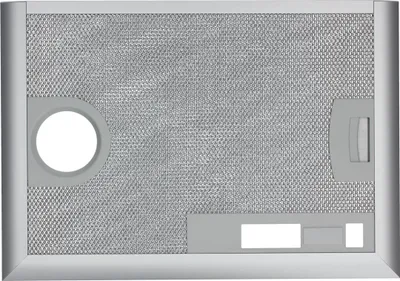 A close-up view of a metal range hood filter.