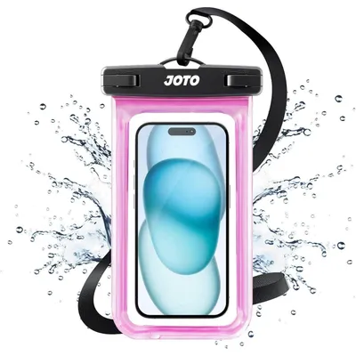 Zdjęcie produktu dla Wodoodporne etui na telefon, podwodne etui IPX8, dla smartfonów do 7 cali, kolor różowy