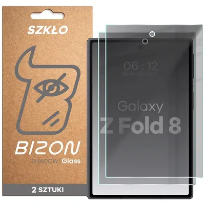 Produktbild von Gehärtetes Glas mit Privatschutzfilter für Galaxy Z Fold8, Bizon Glass Clear Shadow Duo, getönt, 2 Stück