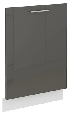 Produktbild von Frontblende Geschirrspüler vollintegriert 60 cm Grau Hochglanz Küche Lara
