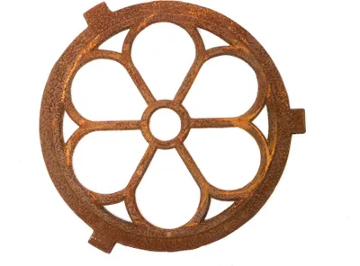 Produktbild von Nostalgie Stallfenster Rund 60cm Fenster Eisen antik Stil Rost Rund Eisenfenster