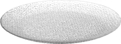 Produktbild von Platzteller - Ø 32 cm - Transparent - Glas - rissiges Design im Glas