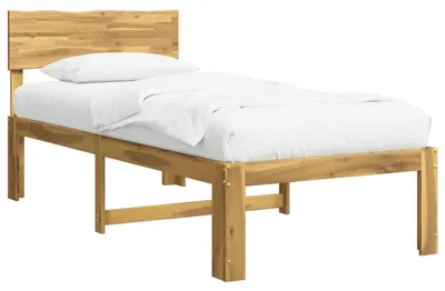 Immagine prodotto di Struttura letto a una piazza con testiera in legno massello