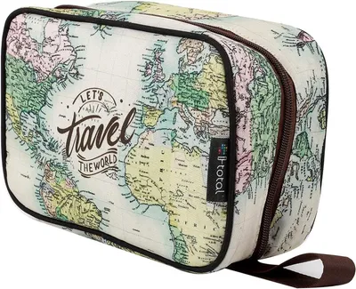 Immagine prodotto di I-TOTAL® borsa cosmetica da viaggio signore uomini gancio impermeabile vecchia mappa