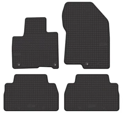 Produktbild von Gummi-Fußmatten für Hyundai SantaFe IV 2018-2024 (SUV) – 4-tlg, Schwarz, passgenau – Wielganizator SolidTread
