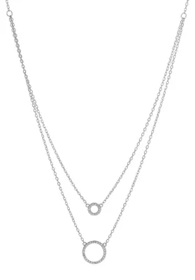 Immagine prodotto di Collana doppia in argento con anelli AJNA0030