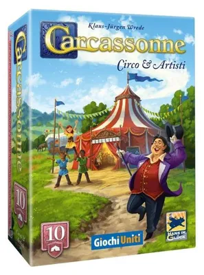 Produktbild von Carcassonne: Espansione 10 - Circo & Artisti (Nuova Edizione) (Italienische Ausgabe) – Brettspiel – Giochi Uniti – 2-6 Spieler – 7+