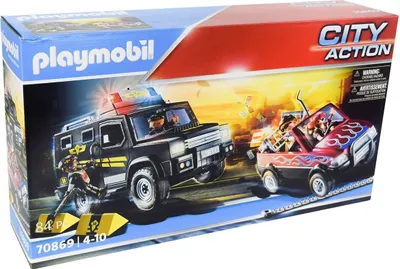 Produktbild von PLAYMOBIL 70869 Polizei Verfolgungsjagd von Bankräubern 84tlg.