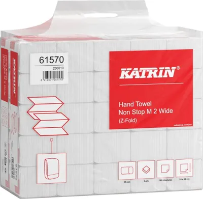 Produktbild von Katrin 61570 - 160 Blätter - Papier - Weiß - EU Ecolabel - ISO 9001 - ISO 14001 - GreenPack - 240 mm - 600 mm