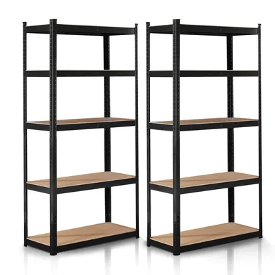 Produktbild von AREBOS 2er Set Schwerlastregal 180x90x40 cm | 875 kg, 5 MDF-Platten