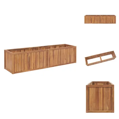 Obrázek produktu pro vidaXL Zahradní vyvýšený záhon 200 x 50 x 50 cm z masivního teakového dřeva - Květináče a květináče