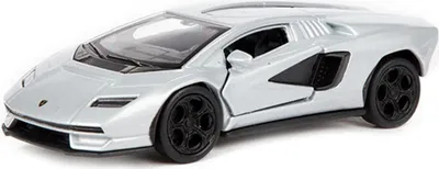 Image de LAMBORGHINI Countach LPI 800-4 modèle de voiture en métal 11,5cm modèle de voiture jouet enfants cadeau 05 (argent-métal)
