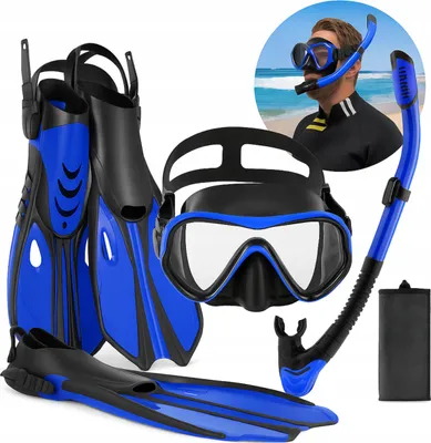Immagine prodotto di Set da immersione Maschera con pinne da snorkeling per il nuoto Taglie 38-42
