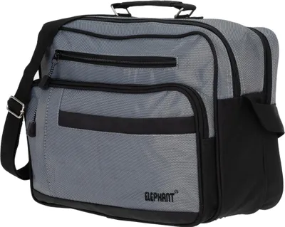 Produktbild von Flugumhänger Tasche Herren Damen Arbeitstasche Flugbegleiter Schultertasche Handgepäck Reisetasche A4 groß 3714 Quer Grau +e
